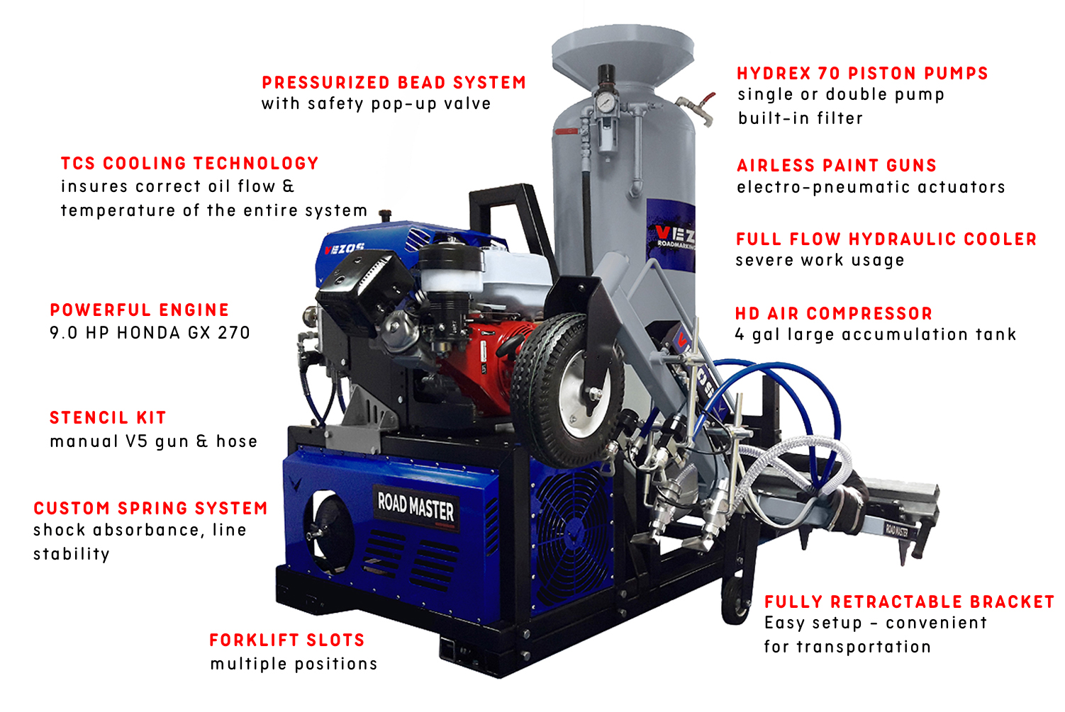 truck mounted road marking kit vezos roadmaster 2.5 - road marking truck