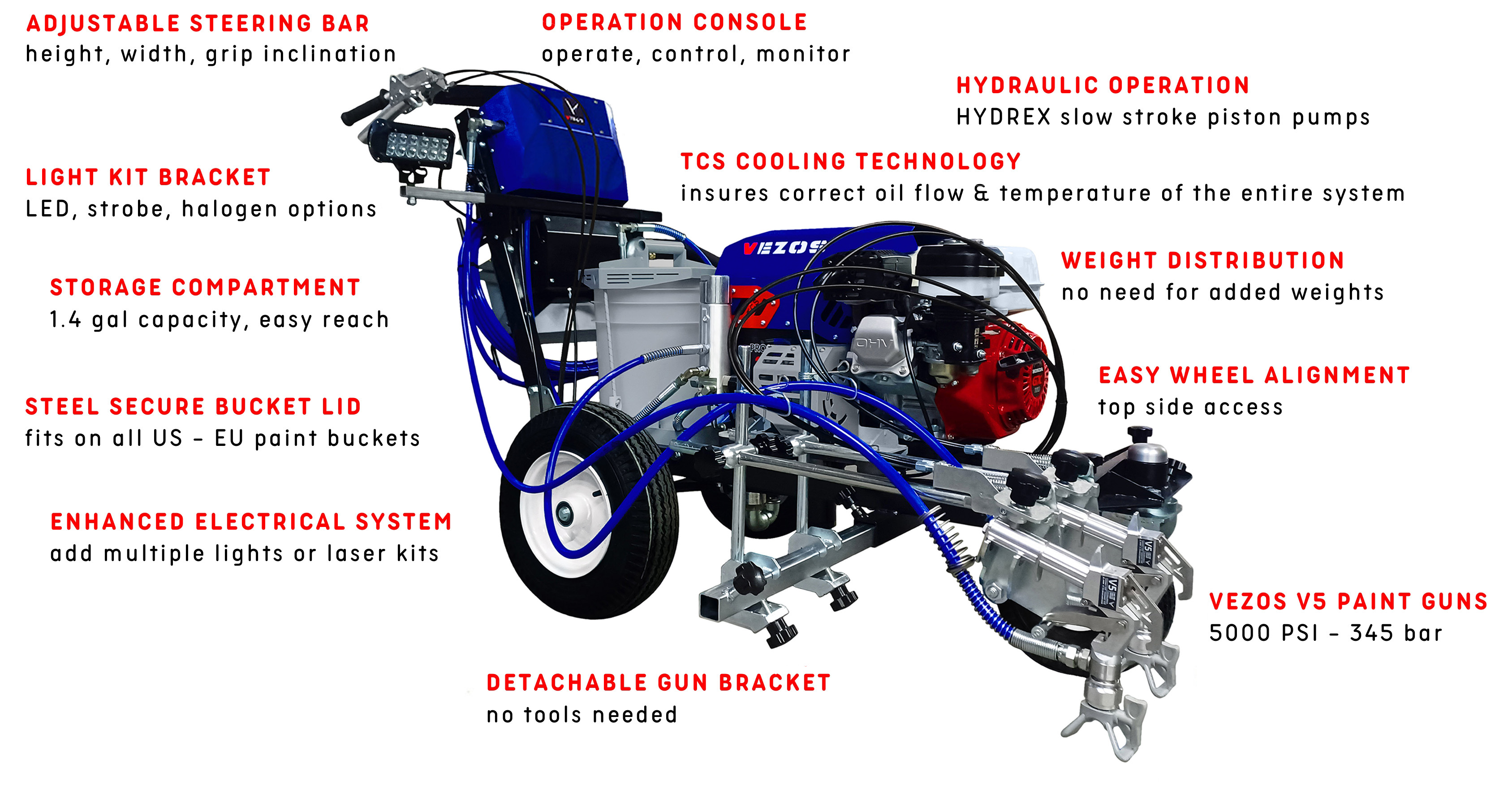 parking lot line striper vezos prostripe 200