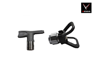 airless tip and protective guard for spray gun