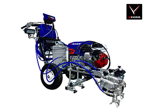 Walk Behind Line Striper PROSTRIPE 200 LINEMATIC - 2 Automatic Paint Gun Operation