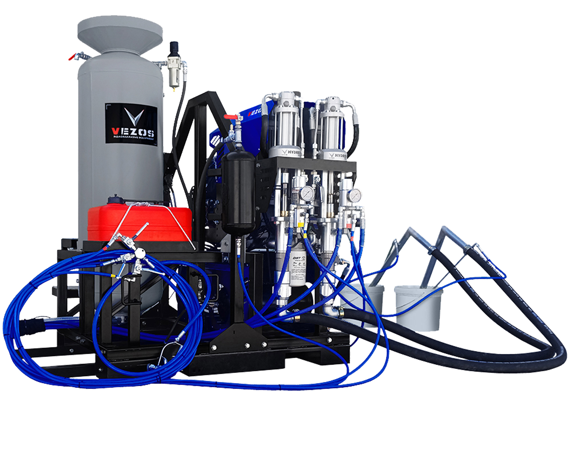 truck mounted road marking kit vezos roadmaster 5 - line striping truck - dual colour road marking